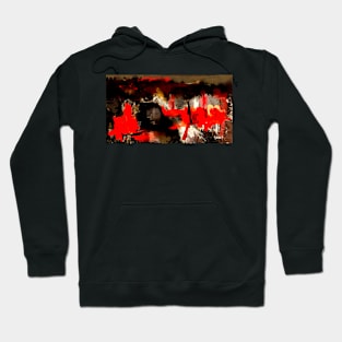 Red and Black Abstract Hoodie